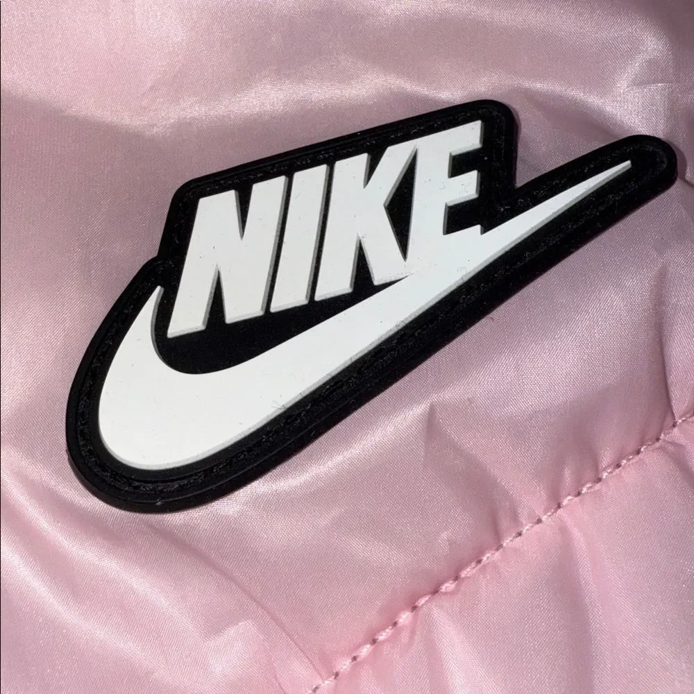 Nike Light Pink Puffer Hooded Jacket